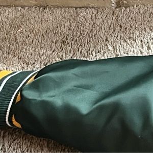 Men large nfl varsity jacket worn once /Green bay packers bomber jacket